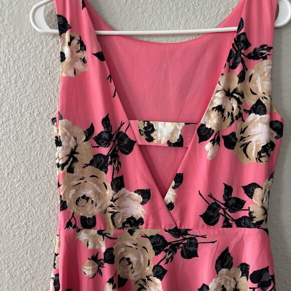 Betsey Johnson Pink Floral Fit and Flare Pleated Mini Dress Size 6 - Picture 5 of 10